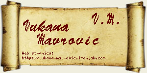 Vukana Mavrović vizit kartica